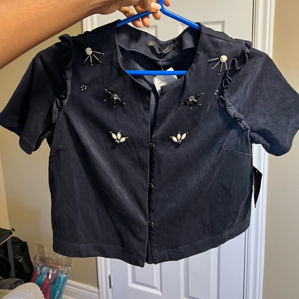 Zara Basic navy blue shirt. US 4.